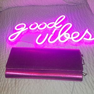 Popping Pink Vintage Clutch